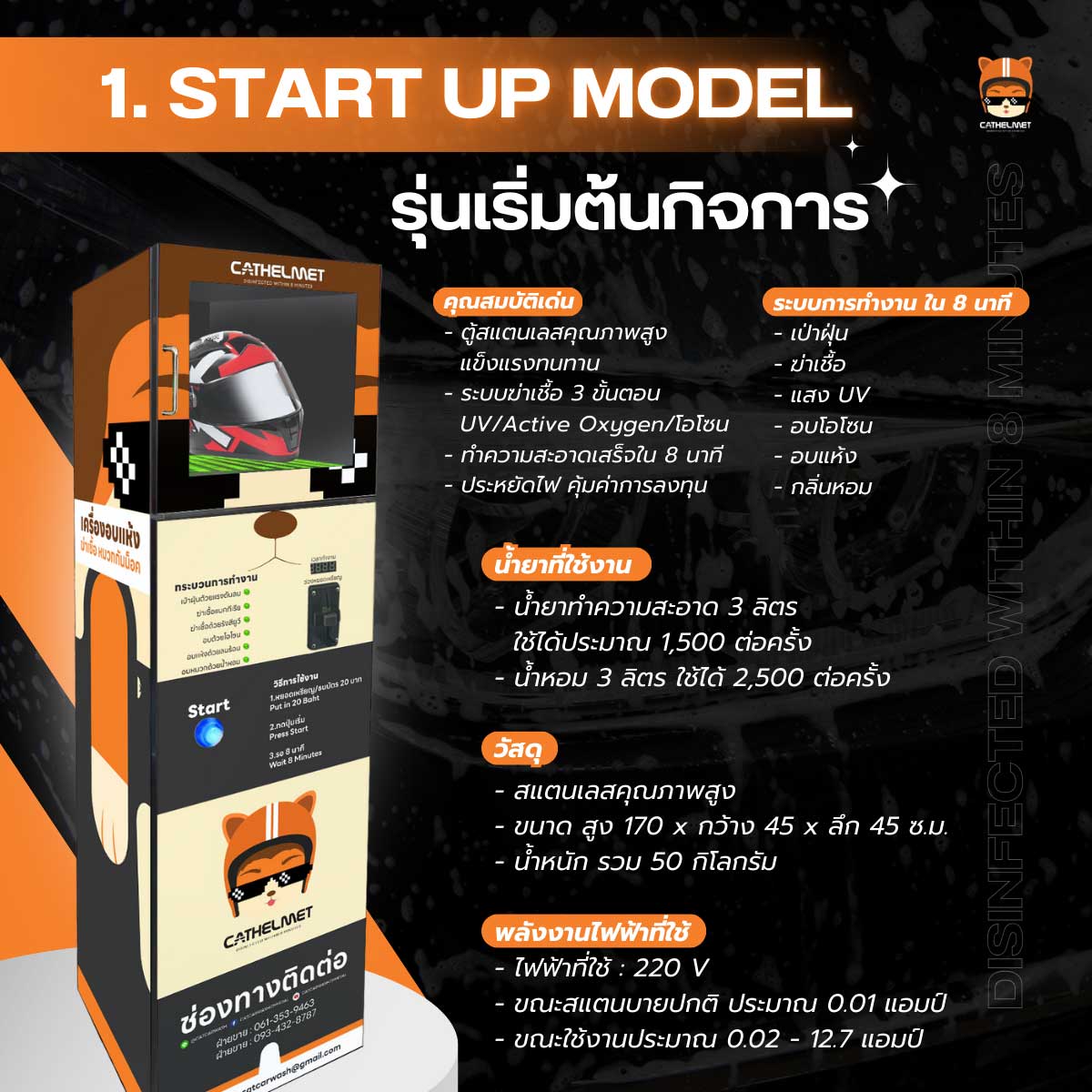 เครื่องอบโอโซนหมวกกันน็อค
