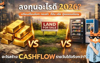 ลงทุนอะไรดี 2026? เทียบชัดๆ ทองคำ ที่ดินหรือตู้หยอดเหรียญ อะไรสร้าง Cashflow รายวันได้จริงกว่า